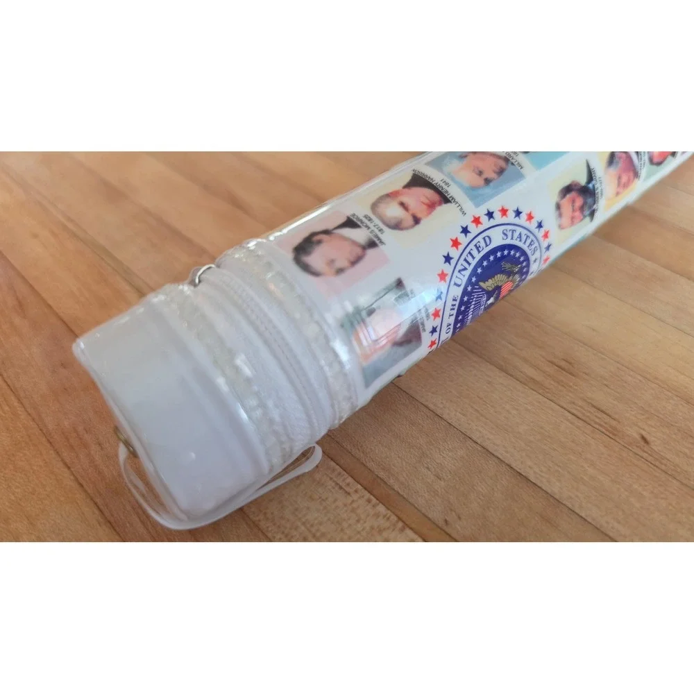 VTG US Presidents Pencil Shap Zipper Case AM History Education Case teacher gift